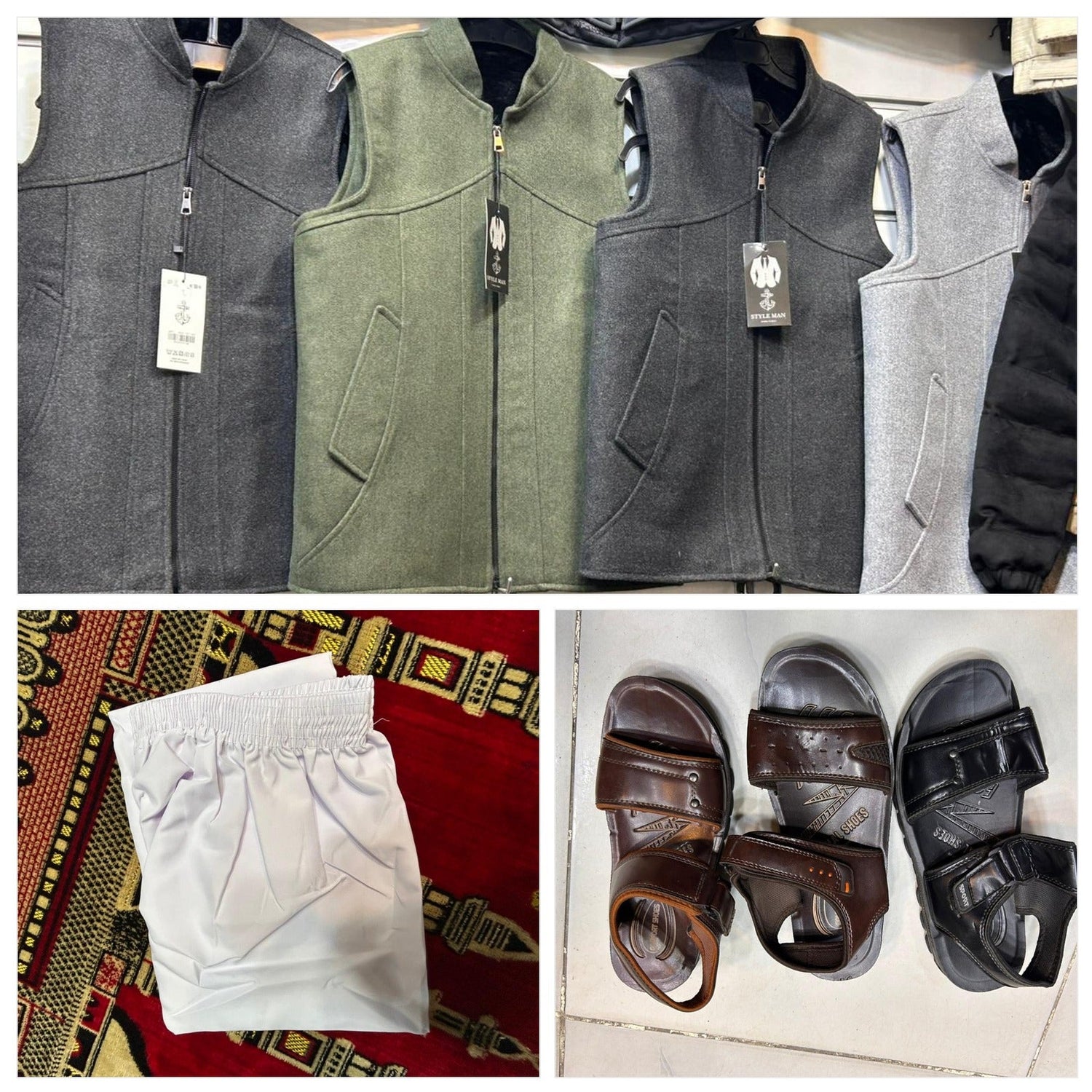 مكملات الإطلالة | سراويل، سديري وصنادل