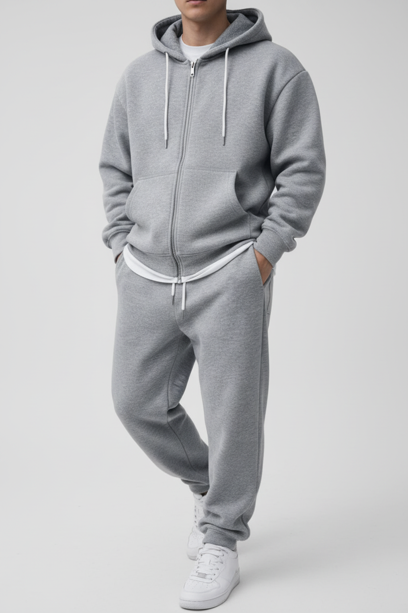 الطقم الرياضي الرمادي